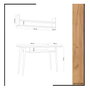 Hanah Home Mesa de Estudio Roble 120x60x74cm, Escritorio con Estante y Estantería de Pared, Tablero Partículas Melamina 18mm